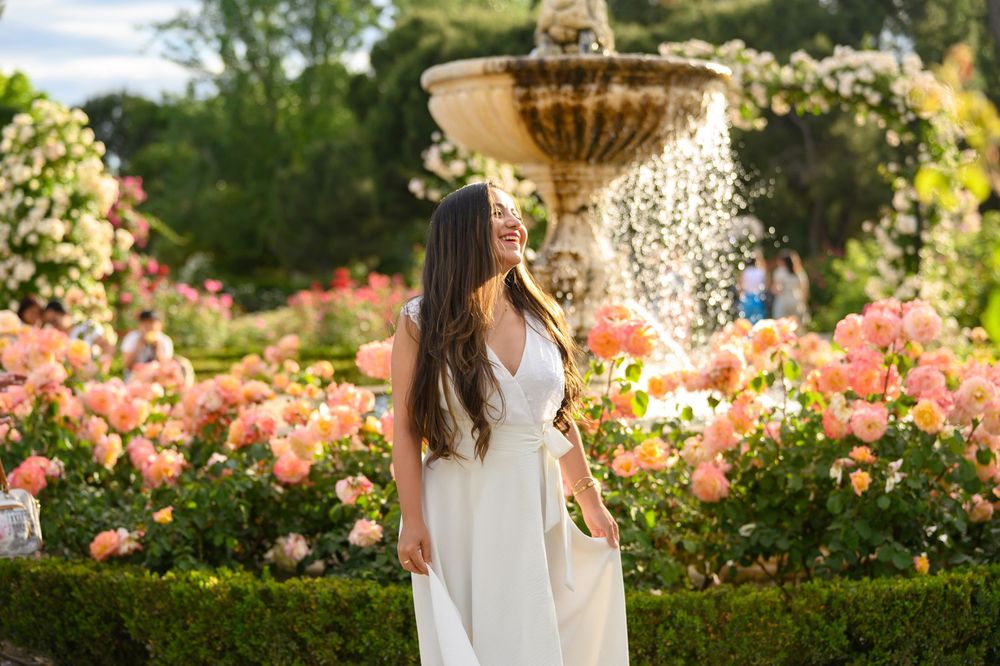 Fotografía de sesion de fotos en la rosaleda del retiro - Memoire Photography Madrid